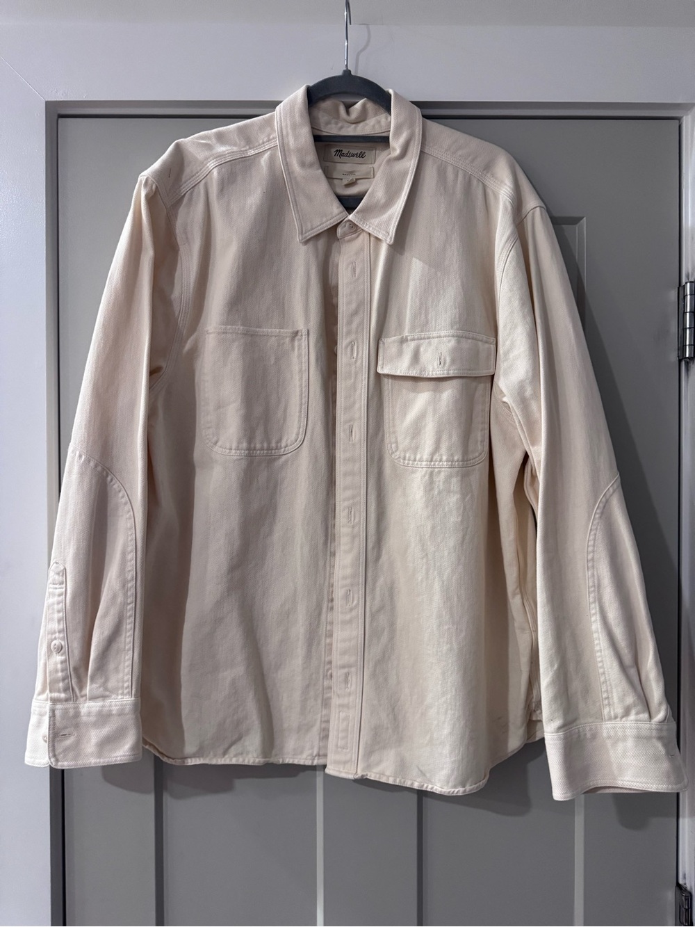 Madewell Cream Button-Front Overshirt